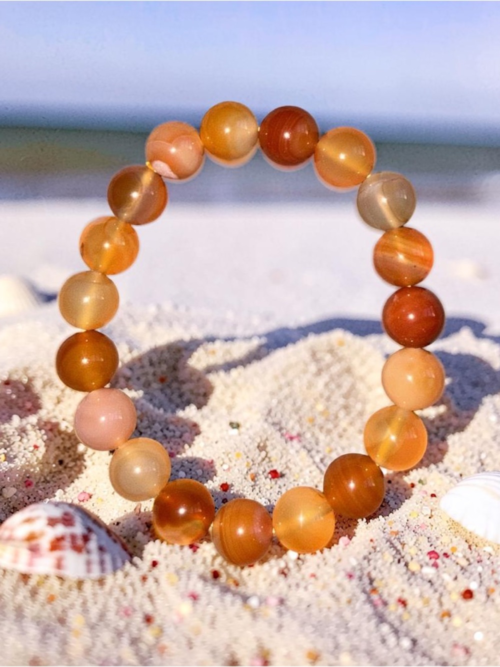 10mm  Carnelian Bracelet ❤️